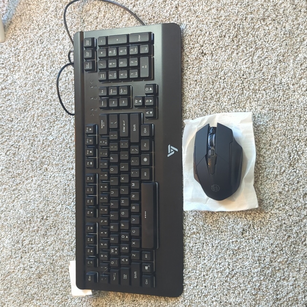 Gaming All-Metal Panel Computer Keyboard & Wireless Mouse Two in One!